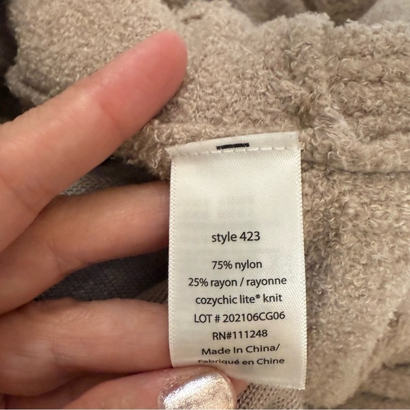 Barefoot Dreams Long Sleeve CozyChic® Lite Circle Lounge Cardigan size large 423 - Picture 5 of 5